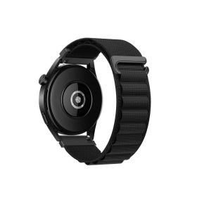   Samsung Galaxy Watch készülékhez Forcell F-Design FS05 poliészterszálas óraszíj csattal, 20 mm, fekete
