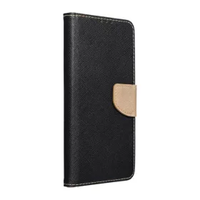 FANCY könyvtok iPhone 14 Plus készülékhez fekete/arany