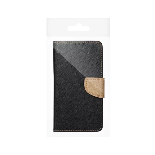 FANCY könyvtok iPhone 14 Plus készülékhez fekete/arany