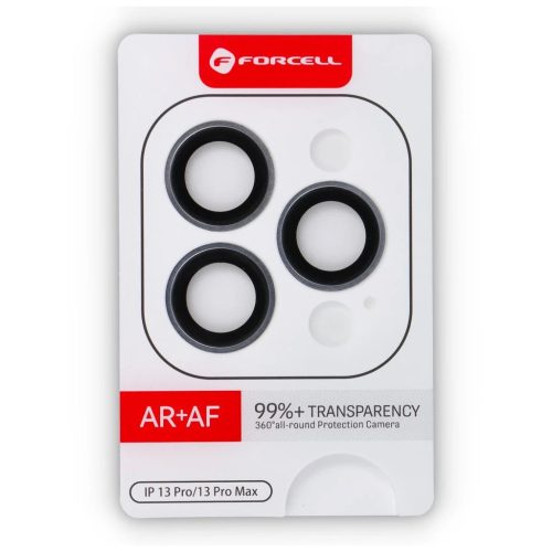 Forcell Premium kameralencsevédő üveg iPhone 13 Pro és 13 Pro Max készülékhez ezüst