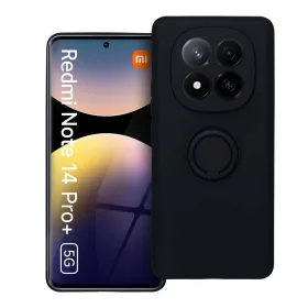   Xiaomi Redmi Note 14 Pro Plus 5G készülékhez szilikon gyűrűs tok, fekete