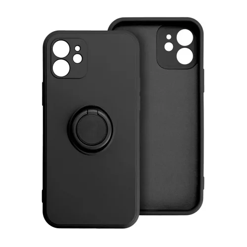 Xiaomi Redmi Note 14 Pro Plus 5G készülékhez szilikon gyűrűs tok, fekete
