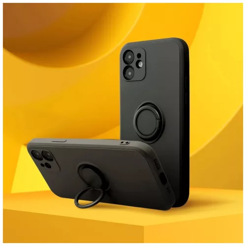 Xiaomi Redmi Note 14 Pro Plus 5G készülékhez szilikon gyűrűs tok, fekete