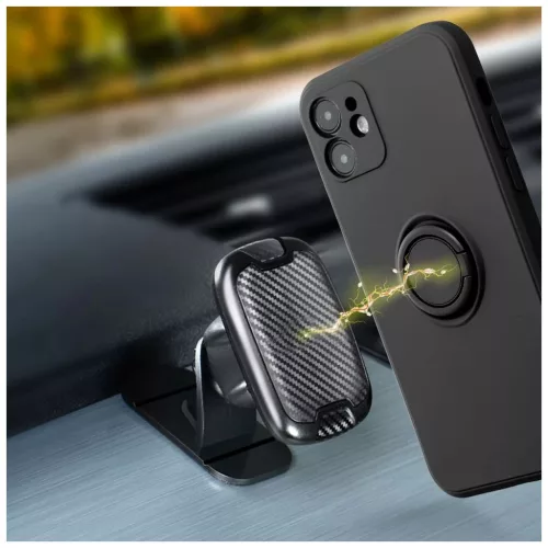 Xiaomi Redmi Note 14 Pro Plus 5G készülékhez szilikon gyűrűs tok, fekete