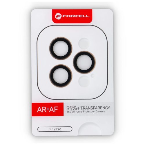 iPhone 12 Pro készülékhez Forcell Premium kameraüveg arany