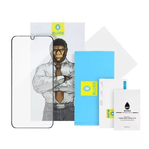 5D Mr. Monkey Glass üvegfólia Apple iPhone 14 Pro Max készülékhez fekete (antisztatikus, erős HD)