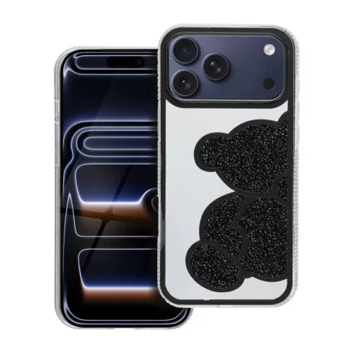 TEDDY BEAR tok iPhone 17 Pro Max készülékhez fekete
