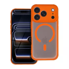   iPhone 17 Pro Max készülékhez Full Matte Mag Cover MagSafe-kompatibilis tok narancssárga