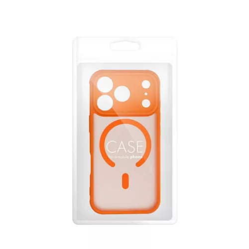 iPhone 17 Pro Max készülékhez Full Matte Mag Cover MagSafe-kompatibilis tok narancssárga