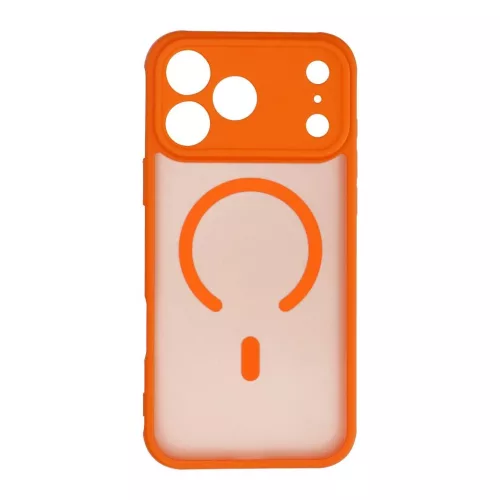 iPhone 17 Pro Max készülékhez Full Matte Mag Cover MagSafe-kompatibilis tok narancssárga