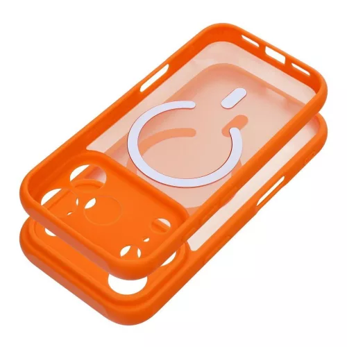iPhone 17 Pro Max készülékhez Full Matte Mag Cover MagSafe-kompatibilis tok narancssárga