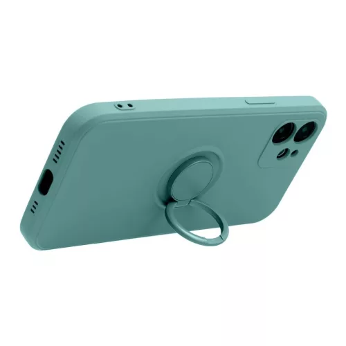 Xiaomi Redmi Note 14 4G (GLOBAL – 164,84 mm × 78,15 mm × 8,16 mm) készülékhez Silicone Ring tok zöld