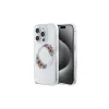 GUESS tok iPhone 15 Pro Max készülékhez MagSafe-kompatibilis GUHMP15XHFWFCT (Flowers Wreath) átlátszó