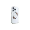 GUESS tok iPhone 15 Pro Max készülékhez MagSafe-kompatibilis GUHMP15XHFWFCT (Flowers Wreath) átlátszó