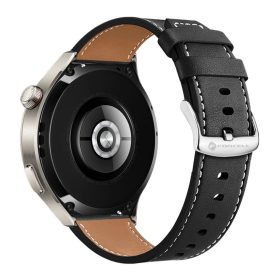   Forcell F-Design FS21 Holes környezetbarát bőr szíj Samsung Galaxy Watch készülékhez 20 mm fekete
