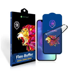   Bestsuit Flex-Buffer Hybrid Glass 5D üvegfólia Apple iPhone 13 mini készülékhez, antibakteriális Biomaster bevonattal, fekete