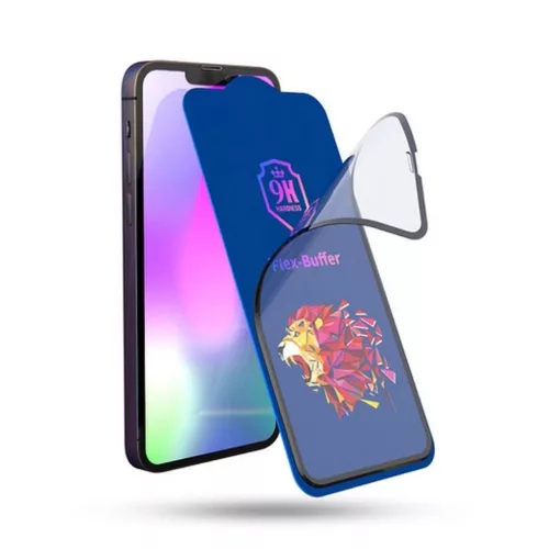 Bestsuit Flex-Buffer Hybrid Glass 5D üvegfólia Apple iPhone 13 mini készülékhez, antibakteriális Biomaster bevonattal, fekete