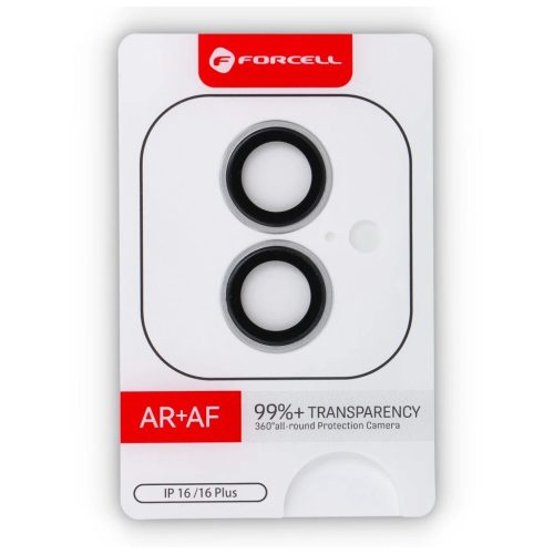Forcell Premium kameralencse-védő üveg iPhone 16 és 16 Plus készülékhez fehér