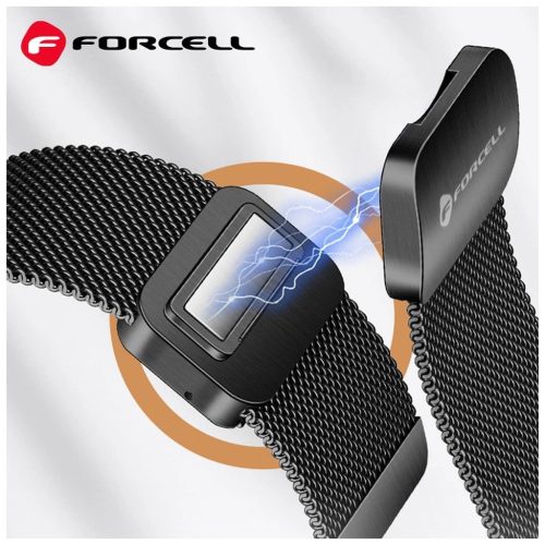 Forcell F-Design FS11 22 mm-es mágneses acél óraszíj Samsung Galaxy Watch készülékhez, ezüst