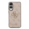 Guess PU 4G Metal Logo tok Samsung Galaxy S25 Edge készülékhez rózsaszín