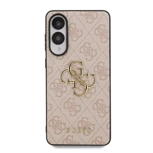 Guess PU 4G Metal Logo tok Samsung Galaxy S25 Edge készülékhez rózsaszín