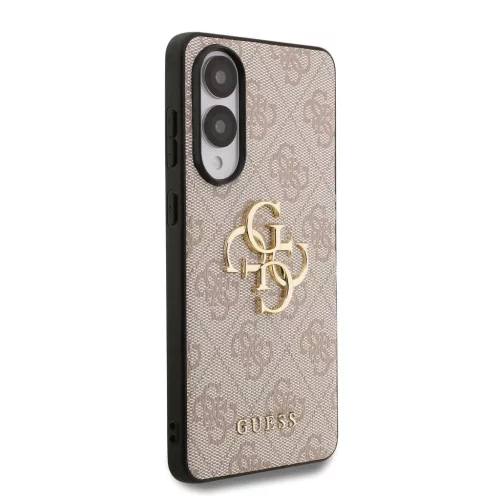 Guess PU 4G Metal Logo tok Samsung Galaxy S25 Edge készülékhez rózsaszín