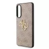 Guess PU 4G Metal Logo tok Samsung Galaxy S25 Edge készülékhez rózsaszín