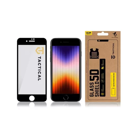 Tactical Glass Shield 5D Apple iPhone 7/8/SE2020/SE2022 készülékhez fekete