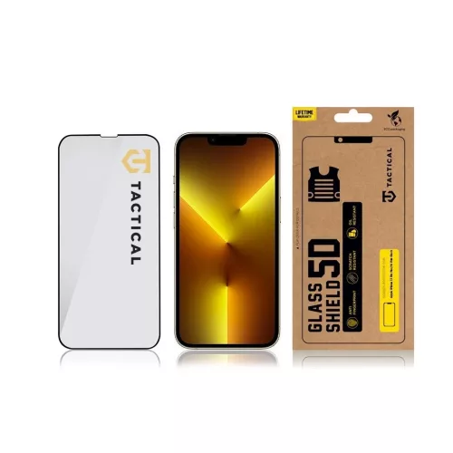 Tactical Glass Shield 5D Apple iPhone 13 Pro Max/14 Plus készülékhez fekete