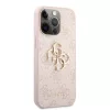 Guess PU 4G Metal Logo tok iPhone 13 Pro Max készülékhez rózsaszín
