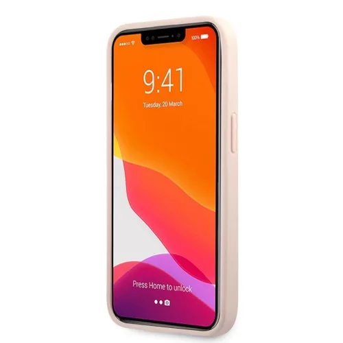 Guess PU 4G Metal Logo tok iPhone 13 Pro Max készülékhez rózsaszín