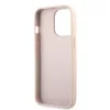 Guess PU 4G Metal Logo tok iPhone 13 Pro Max készülékhez rózsaszín