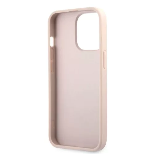 Guess PU 4G Metal Logo tok iPhone 13 Pro Max készülékhez rózsaszín