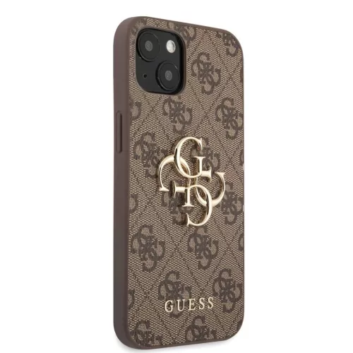 Guess PU 4G Metal Logo tok iPhone 13 készülékhez barna