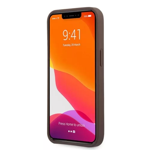 Guess PU 4G Metal Logo tok iPhone 13 készülékhez barna