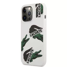   Lacoste Liquid Silicone Allover Pattern tok iPhone 13 Pro Max készülékhez fehér