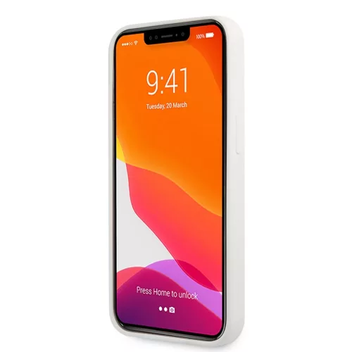 Lacoste Liquid Silicone Allover Pattern tok iPhone 13 Pro Max készülékhez fehér