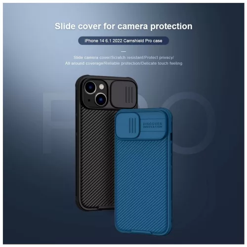 Nillkin CamShield PRO kemény tok Apple iPhone 13/14 készülékhez fekete