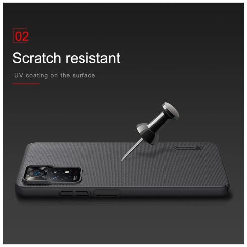 Nillkin Super Frosted hátaltok Xiaomi Redmi Note 11 Pro/11 Pro 5G készülékhez fekete