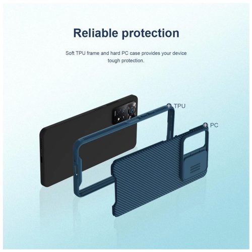 Nillkin CamShield PRO kemény tok Xiaomi Redmi Note 11 Pro/11 Pro 5G készülékhez fekete