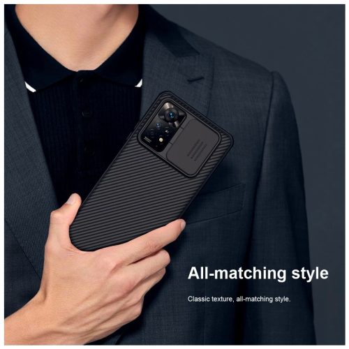 Nillkin CamShield PRO kemény tok Xiaomi Redmi Note 11 Pro/11 Pro 5G készülékhez fekete