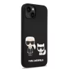 Karl Lagerfeld MagSafe Compatible tok Liquid Silicone Karl and Choupette iPhone 14 Plus készülékhez fekete
