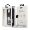Karl Lagerfeld MagSafe Compatible tok Liquid Silicone Karl and Choupette iPhone 14 Plus készülékhez fekete
