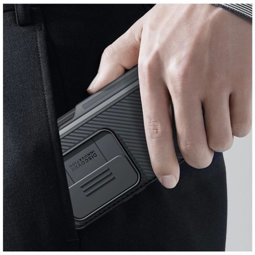 Nillkin CamShield PRO Slot+Stand kemény tok Samsung Galaxy Z Fold 4 5G készülékhez fekete