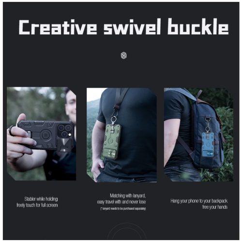 Nillkin CamShield Armor PRO mágneses kemény tok Apple iPhone 14 Pro készülékhez fekete