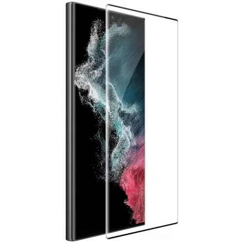 Nillkin Tempered Glass 3D CP+ MAX kijelzővédő Samsung Galaxy S23 Ultra készülékhez fekete