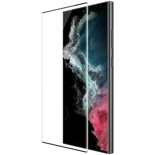 Nillkin Tempered Glass 3D CP+ MAX kijelzővédő Samsung Galaxy S23 Ultra készülékhez fekete