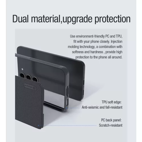 Nillkin Super Frosted PRO mágneses hát tok Samsung Galaxy S23 készülékhez fekete