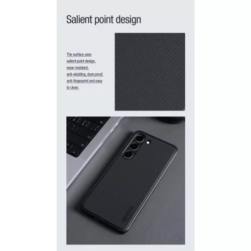 Nillkin Super Frosted PRO mágneses hát tok Samsung Galaxy S23 készülékhez fekete