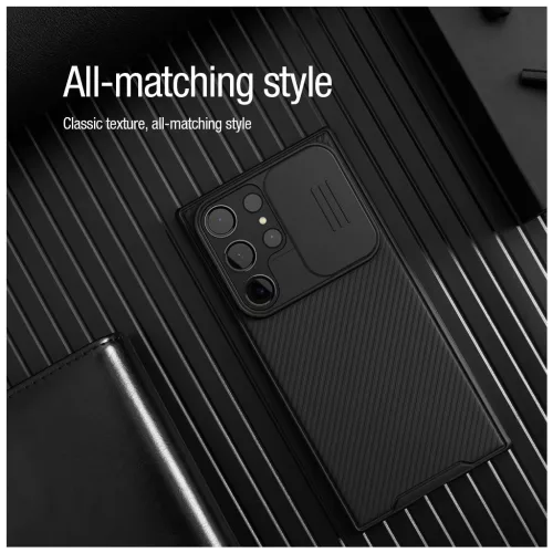 Nillkin CamShield PRO mágneses merev tok Samsung Galaxy S23 Ultra készülékhez fekete